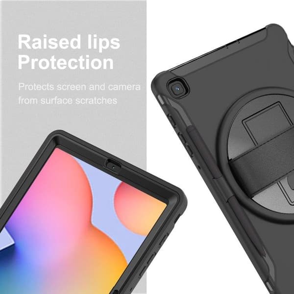 Deksel med roterbart stativ til Samsung Galaxy Tab S6 Lite Svart