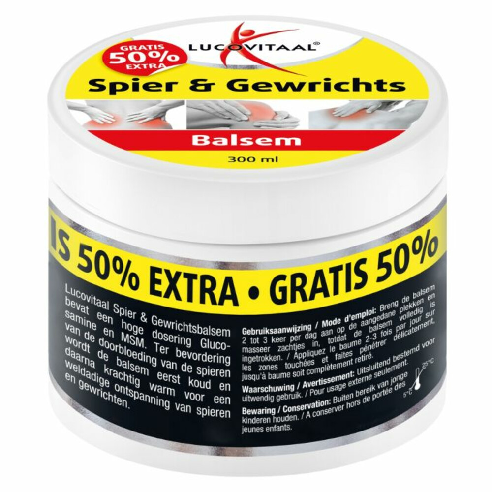 2x Lucovitaal Spier & Gewrichtsbalsem 50% Extra300 ml