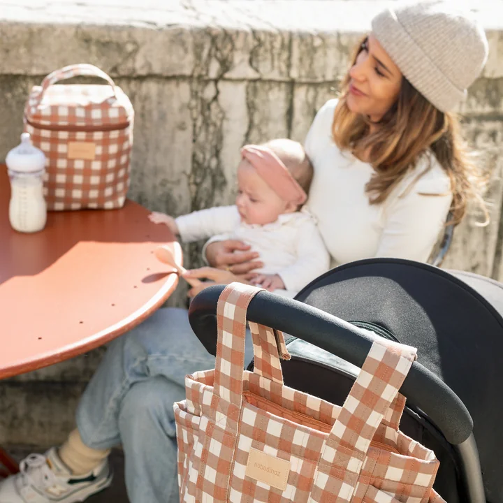 Nobodinoz - Hyde Park Lunch Bag, green checks