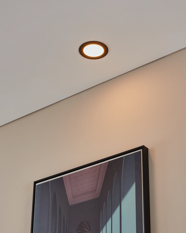 EGLO - Fueva-Z indbyg. sort Ø12 - TW - Zigbee, Bluetooth