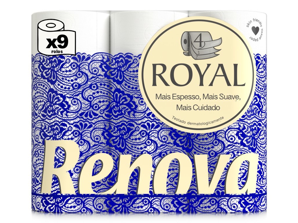 PAPEL RENOVA HIGIÉNICO 4 FOLHAS 9 ROLOS