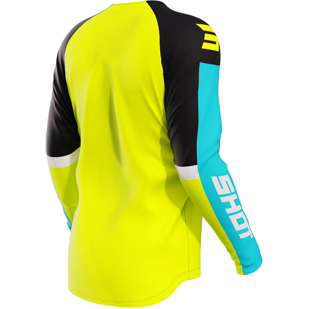 Shot - Maillot enfant Draw Kid Iron Jaune fluo / Noir / Turquoise
