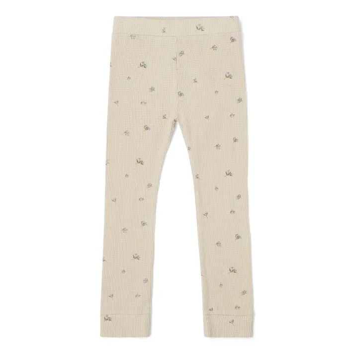 garbo&friends Legging Fleuri Gaufré | Ecru