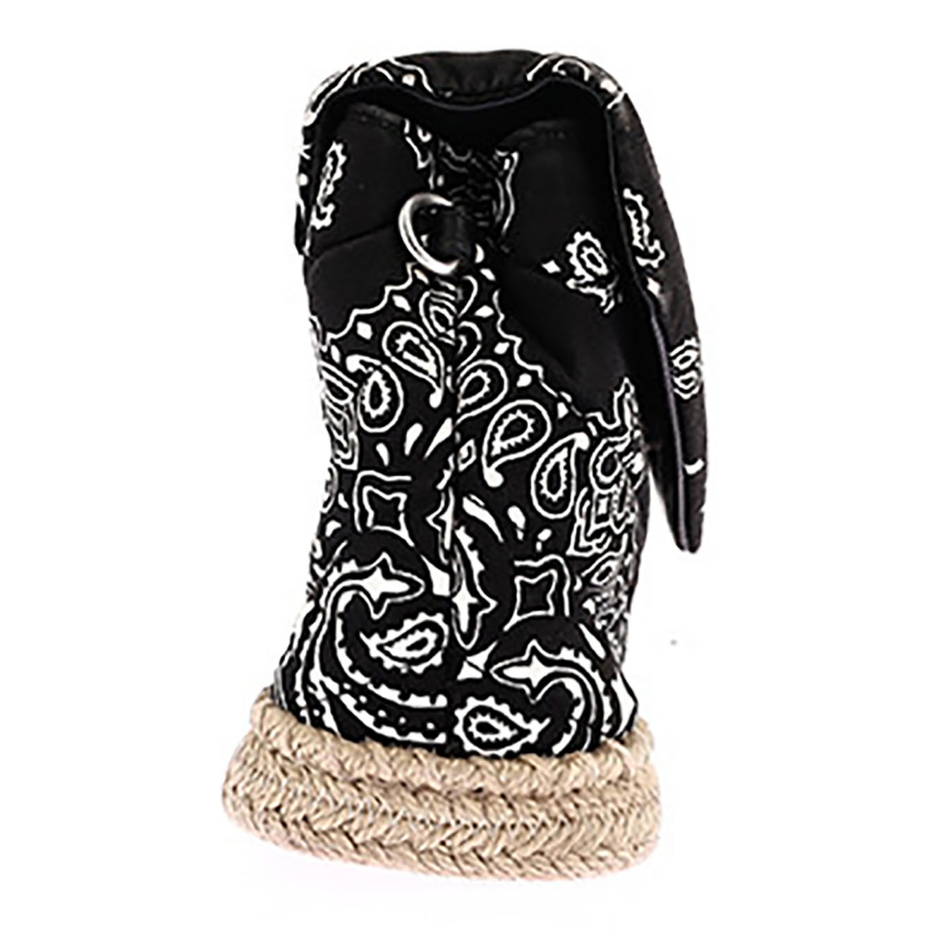 Saint Laurent Sac bandoulière Loulou en Toile Bandana noir - Très bon état - L.18 cm