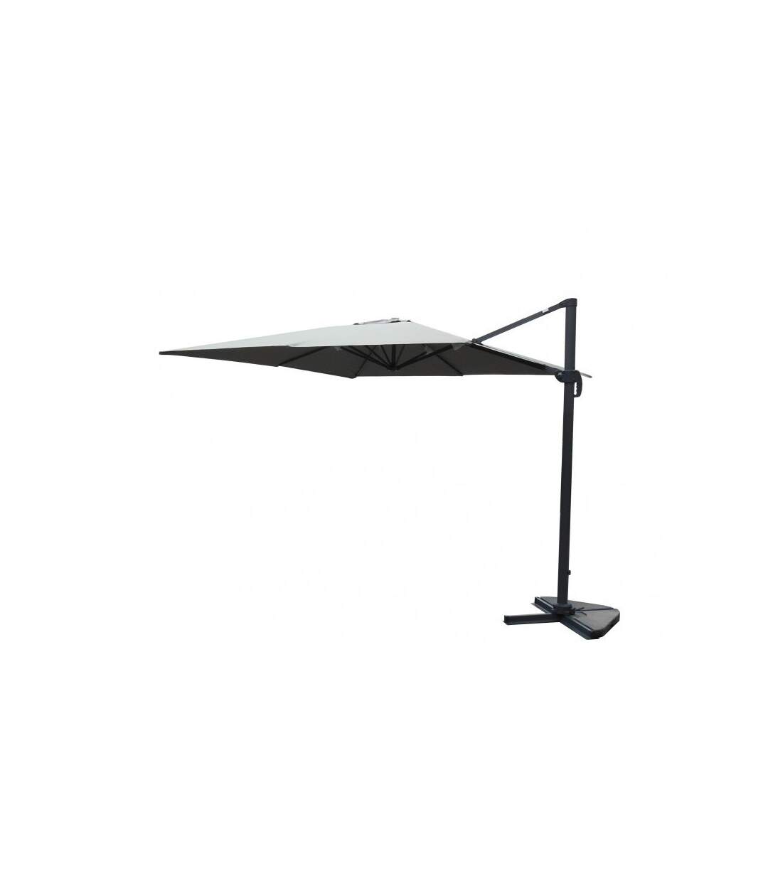 Paris Prix - Parasol Déporté Avec housse 3x4m Taupe