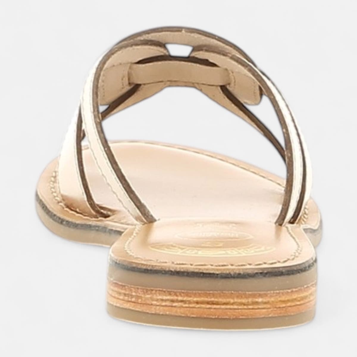 Mules Femme en cuir or