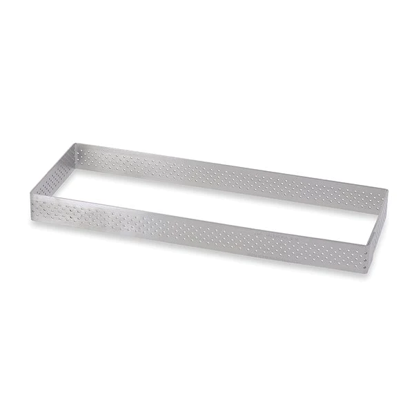 Cadre à tarte perforé rectangle 28 x 11 cm De Buyer