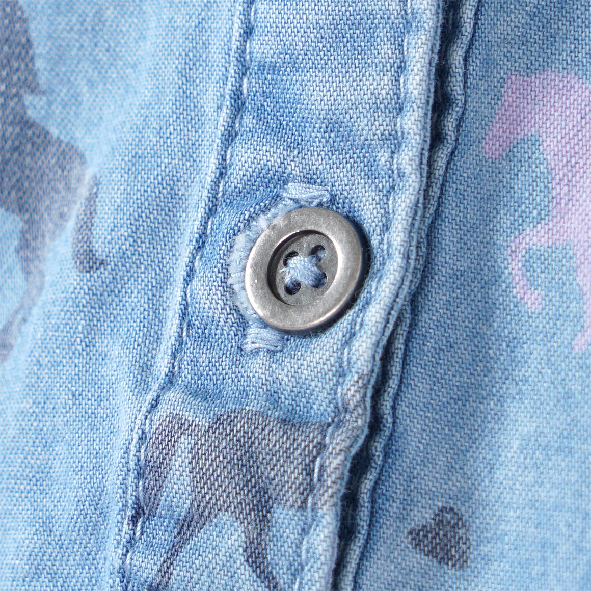 Yigga Mädchen Bluse mit Pferde-Allover hellblau