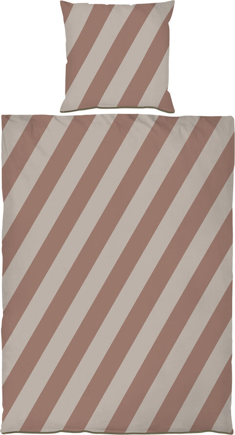 Mette Ditmer DIAGONAL bed set Brick , sand