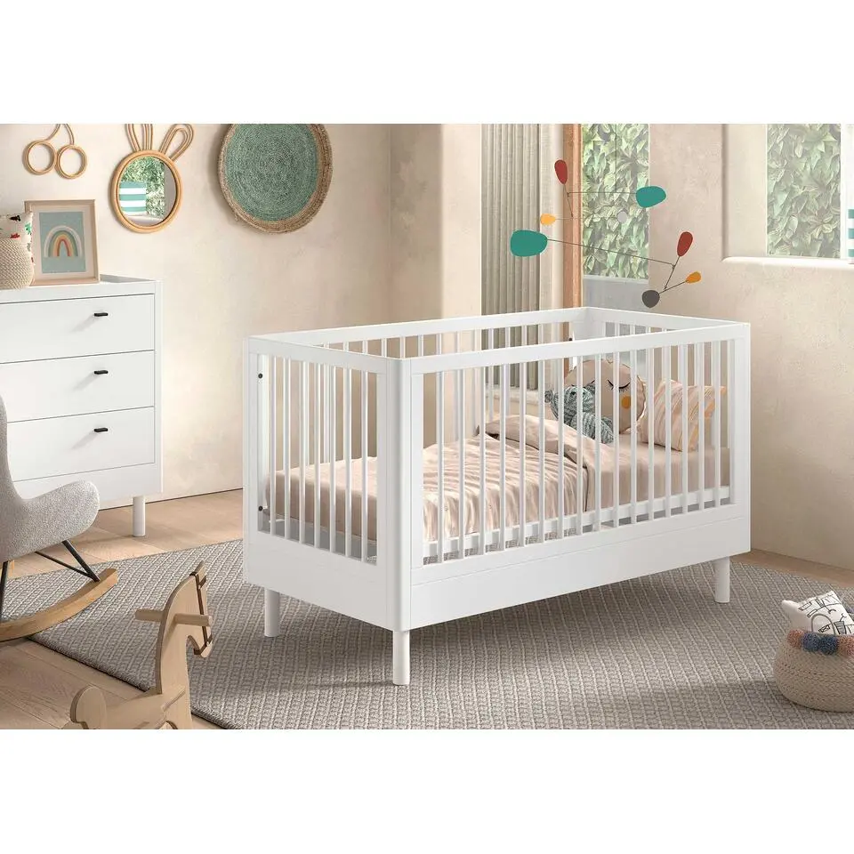 Babybed Forrest 70 x 140cm - verstelbaar - wit beukenhout