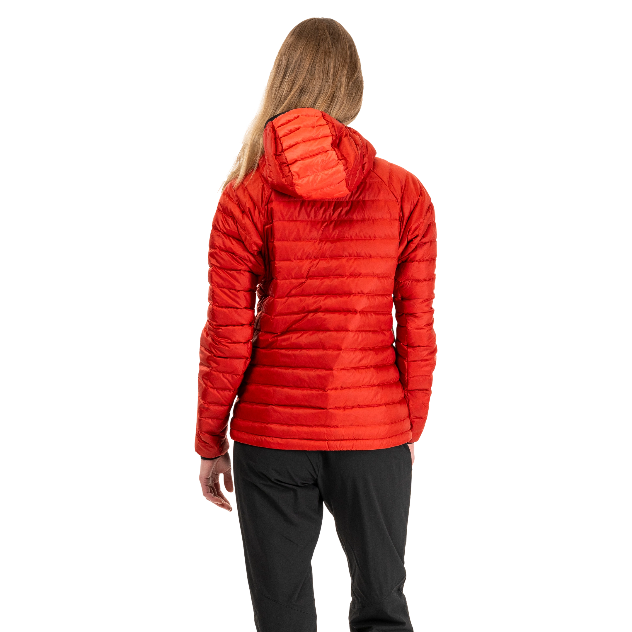 Vaagaa Light Down Jacket Hood Women Crimson Red / Peachy Red