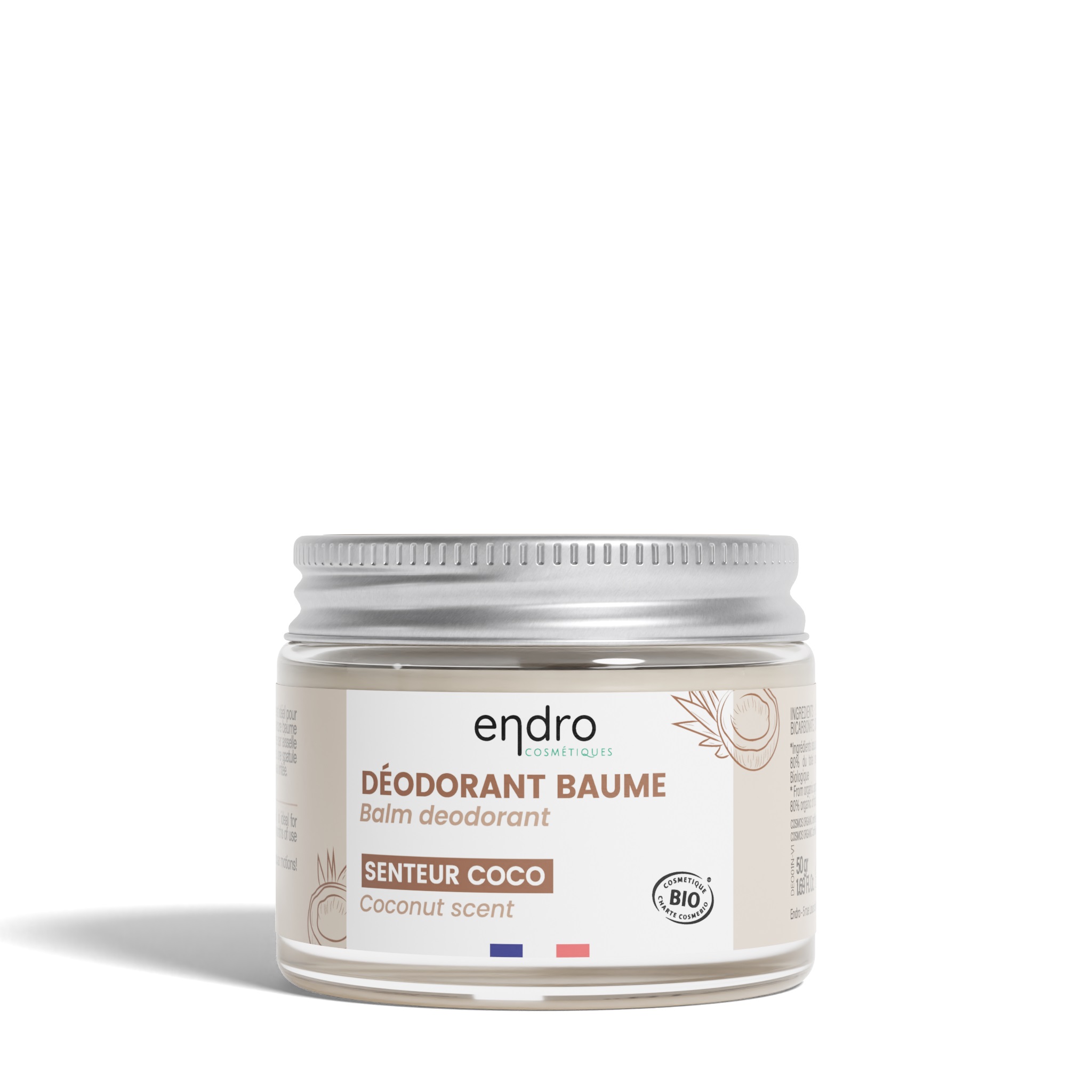 ENDRO COSMETIQUES Deodorant fest natürlich Kokosnuss inklusive Spachtel 50 ml