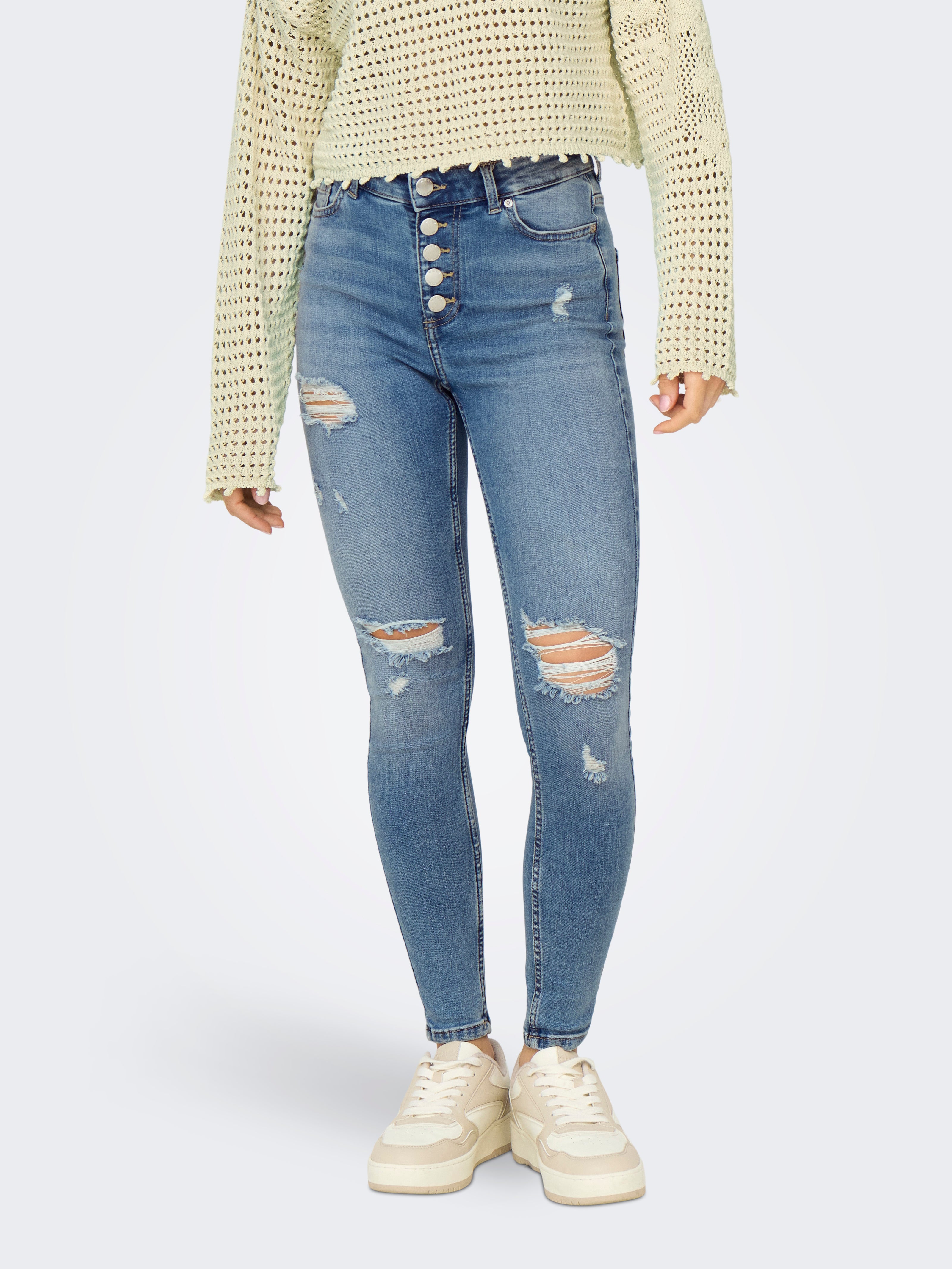 ONLBOBBY Mittlere Taille Skinny Fit Jeans Light Blue Denim