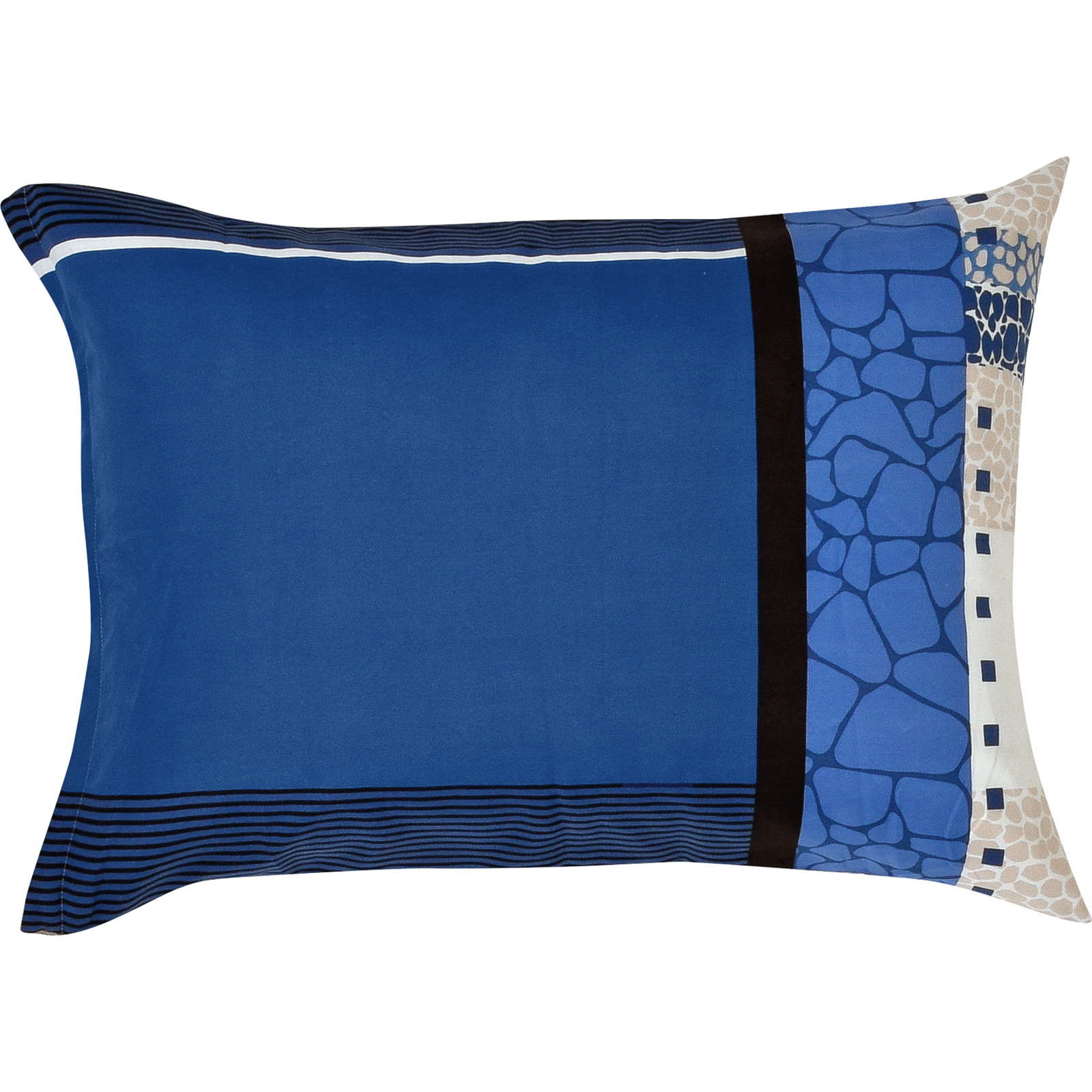Bettwäsche Muster blau 200x210 2x65x65 Bettanzug Fra