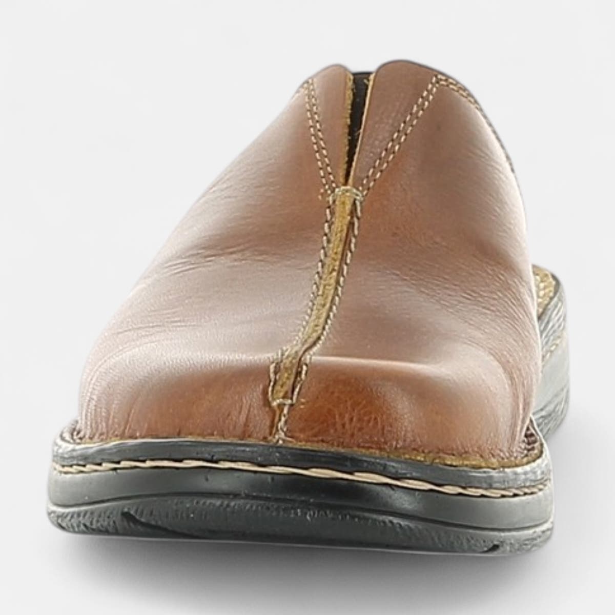 Sabots Homme en cuir cognac