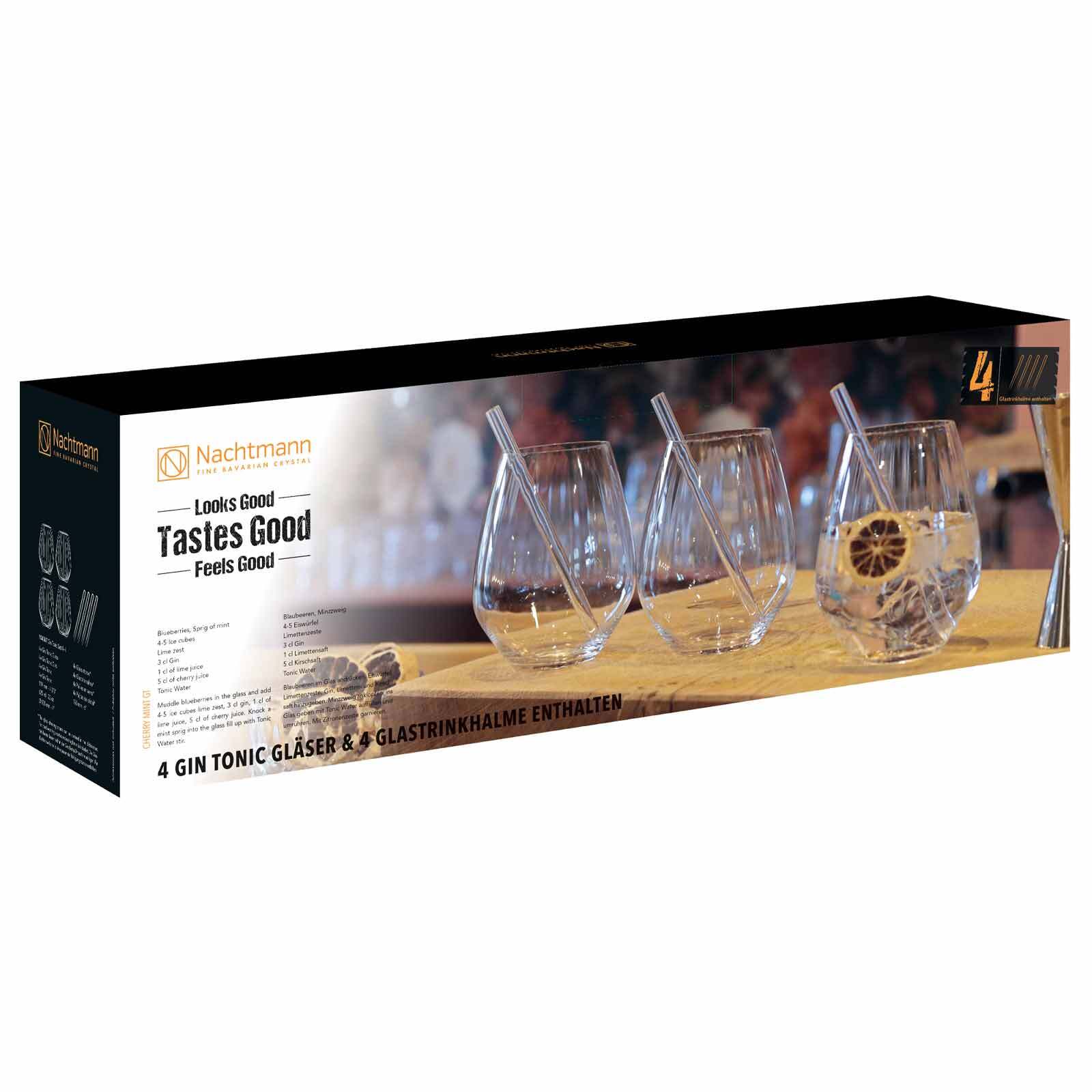Nachtmann Gin Tonic Gläser + Trinkhalme Tastes Good 625 ml