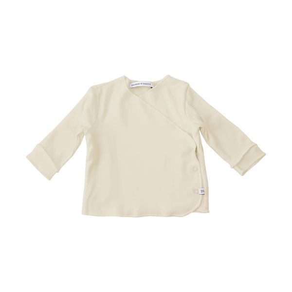 Bamboom T-Shirt Met Overslag - Lange Mouw -  1 Mnd - Light Khaki