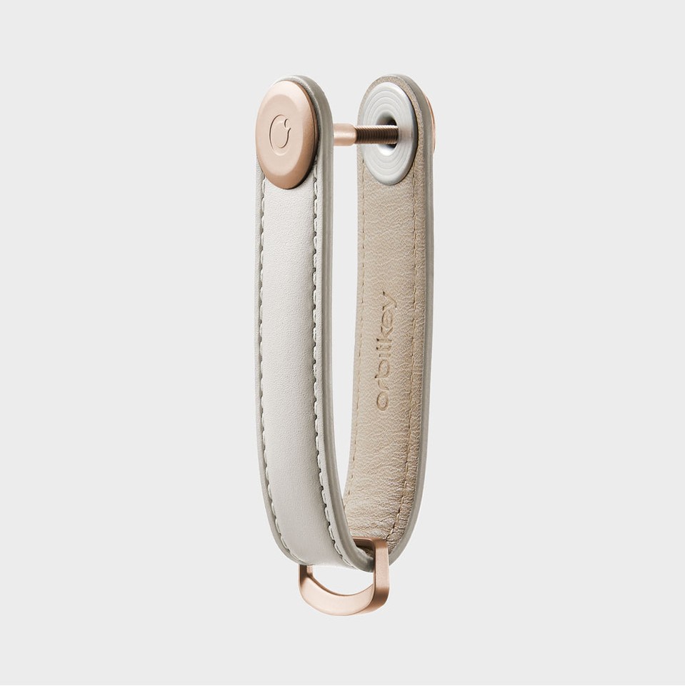 Orbitkey - Leather Key Organiser - Stone/Grey