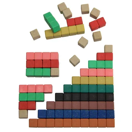 Wissner RE-Wood® 30 farbige Rechenstäbe für den Zahlenraum bis 10