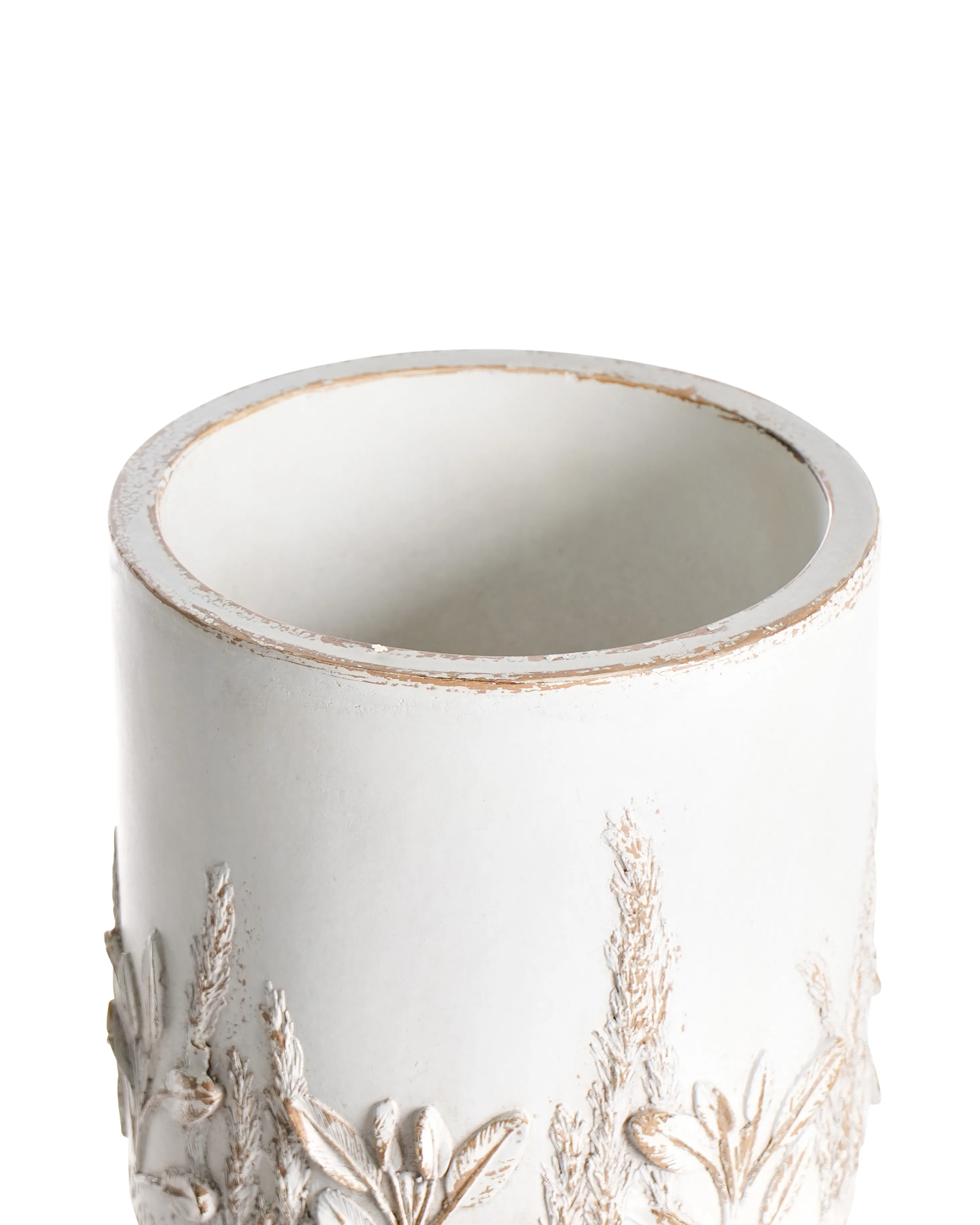Verhoogde bloempot PREWEZA 23 cm Gebroken wit