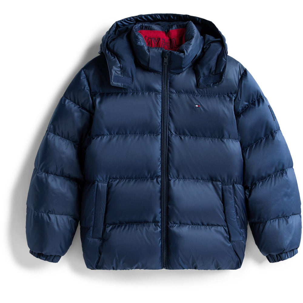 Køb Tommy Hilfiger Dark Night Navy Essential Down Jakke