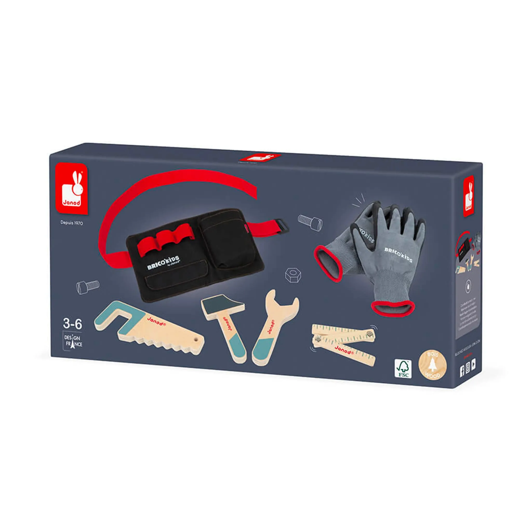 Janod Ensemble Outils Ceinture et Gant
