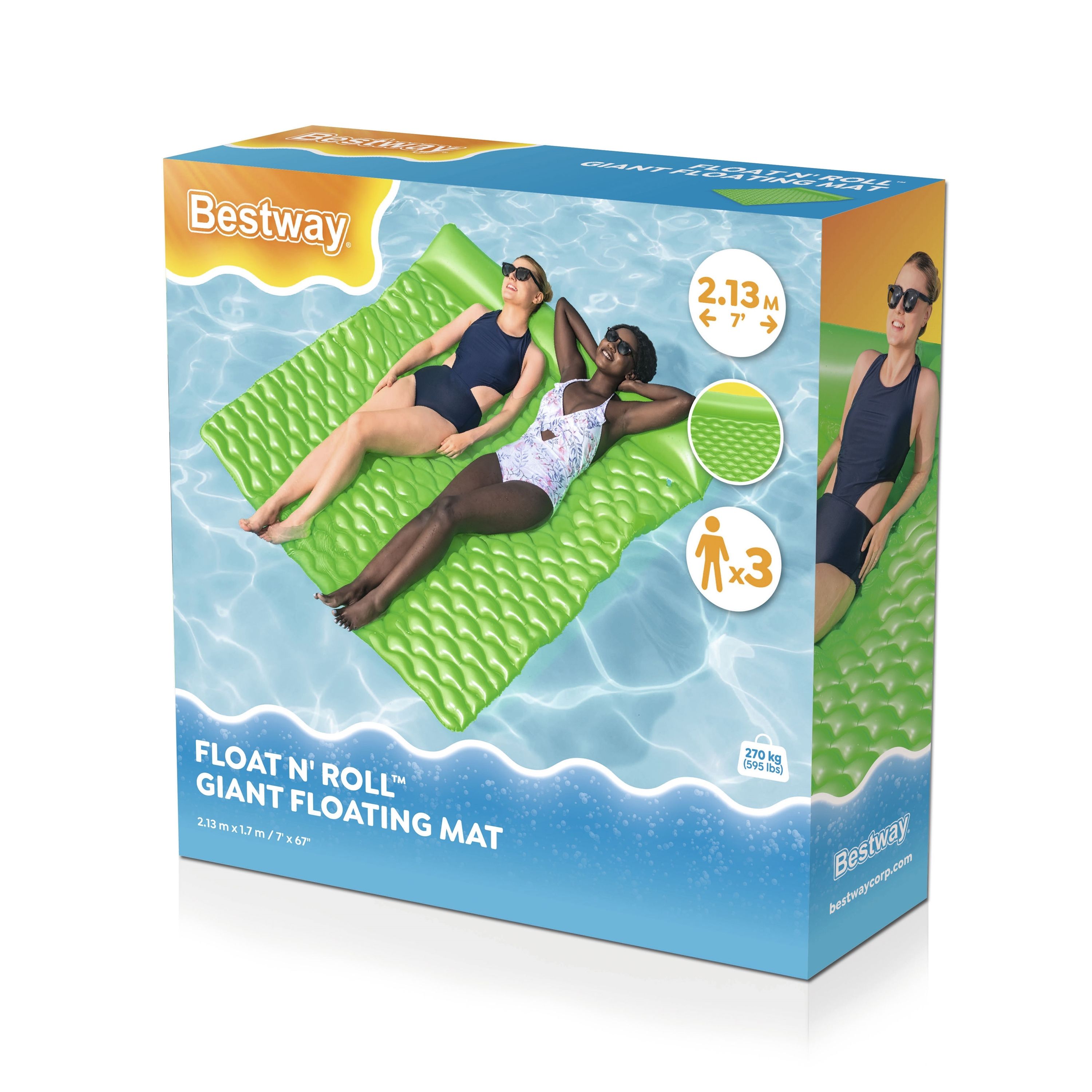Luftmatratze XL Float'n Roll 163 x 157 cm