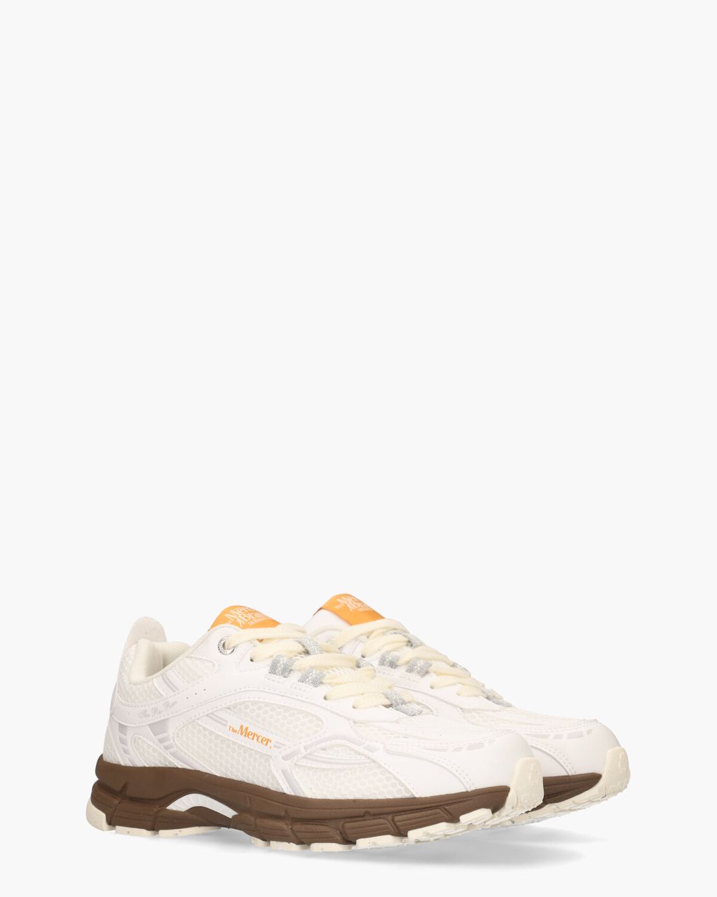 Mercer Amsterdam The Re-Run Grape Wit/Donkerbruin Damessneakers