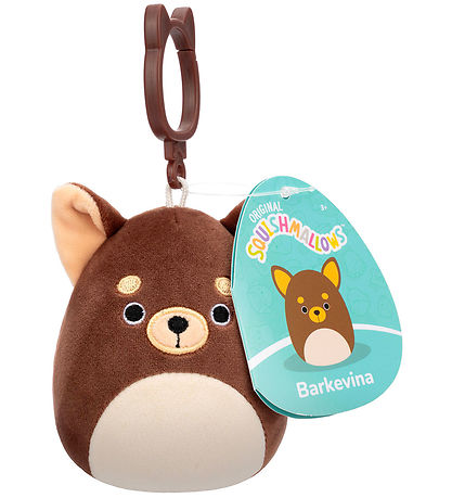 Squishmallows Kuscheltier - 9 cm - Rindenwein - zum Anstecken