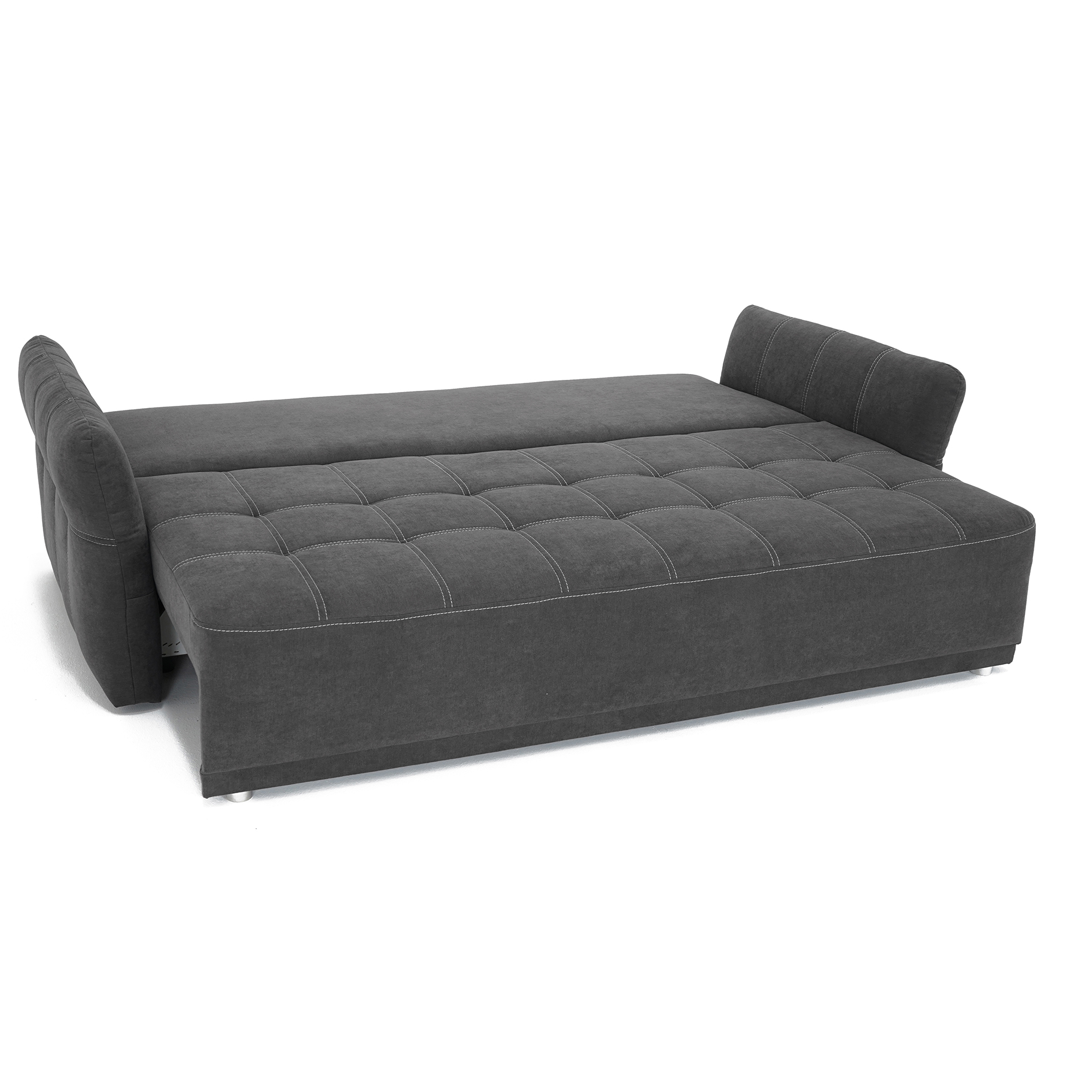 Schlafsofa - dunkelbraun - regulierbare Armlehnen