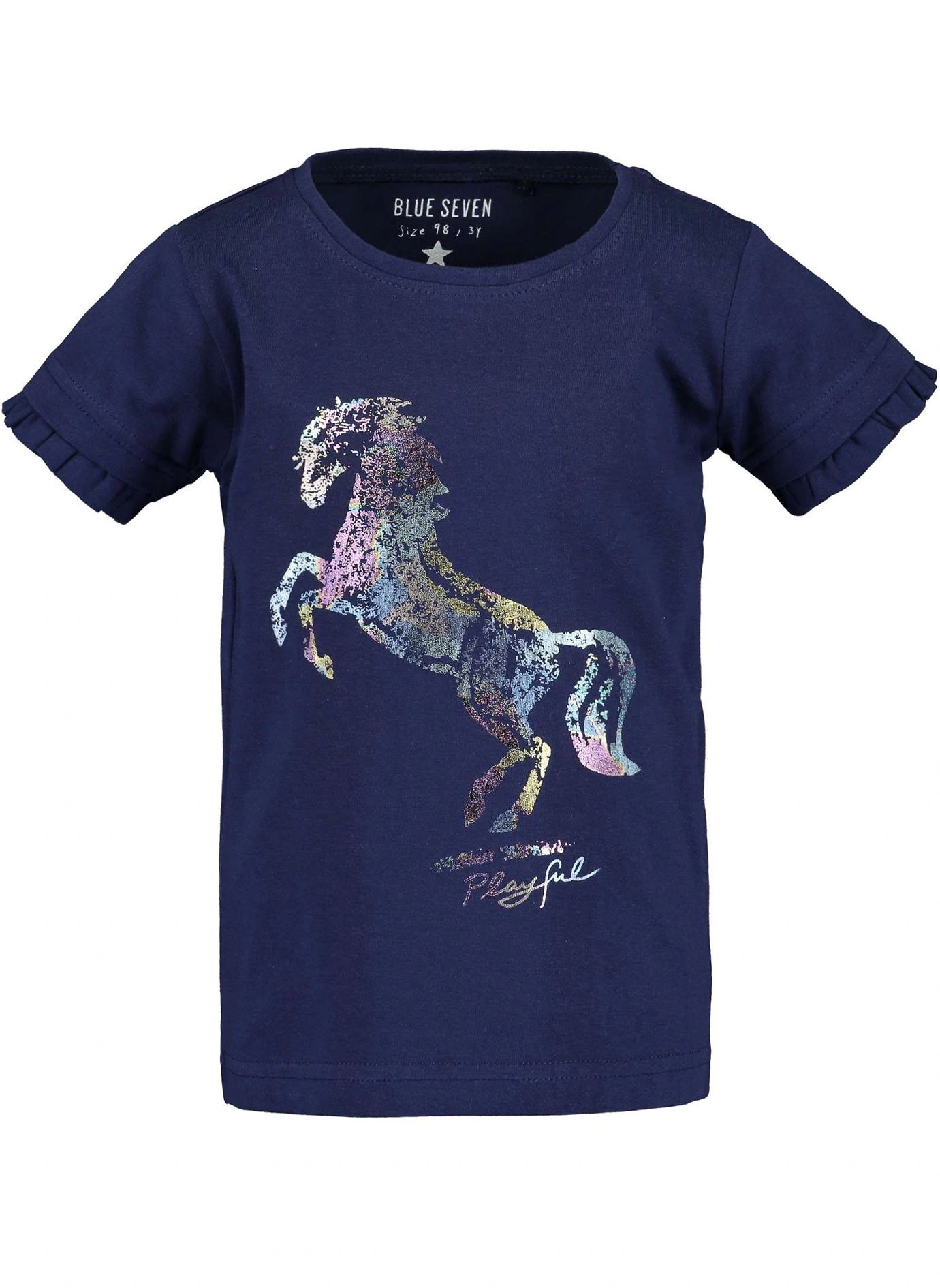 T-Shirt SHIMMER HORSE in ultramarin