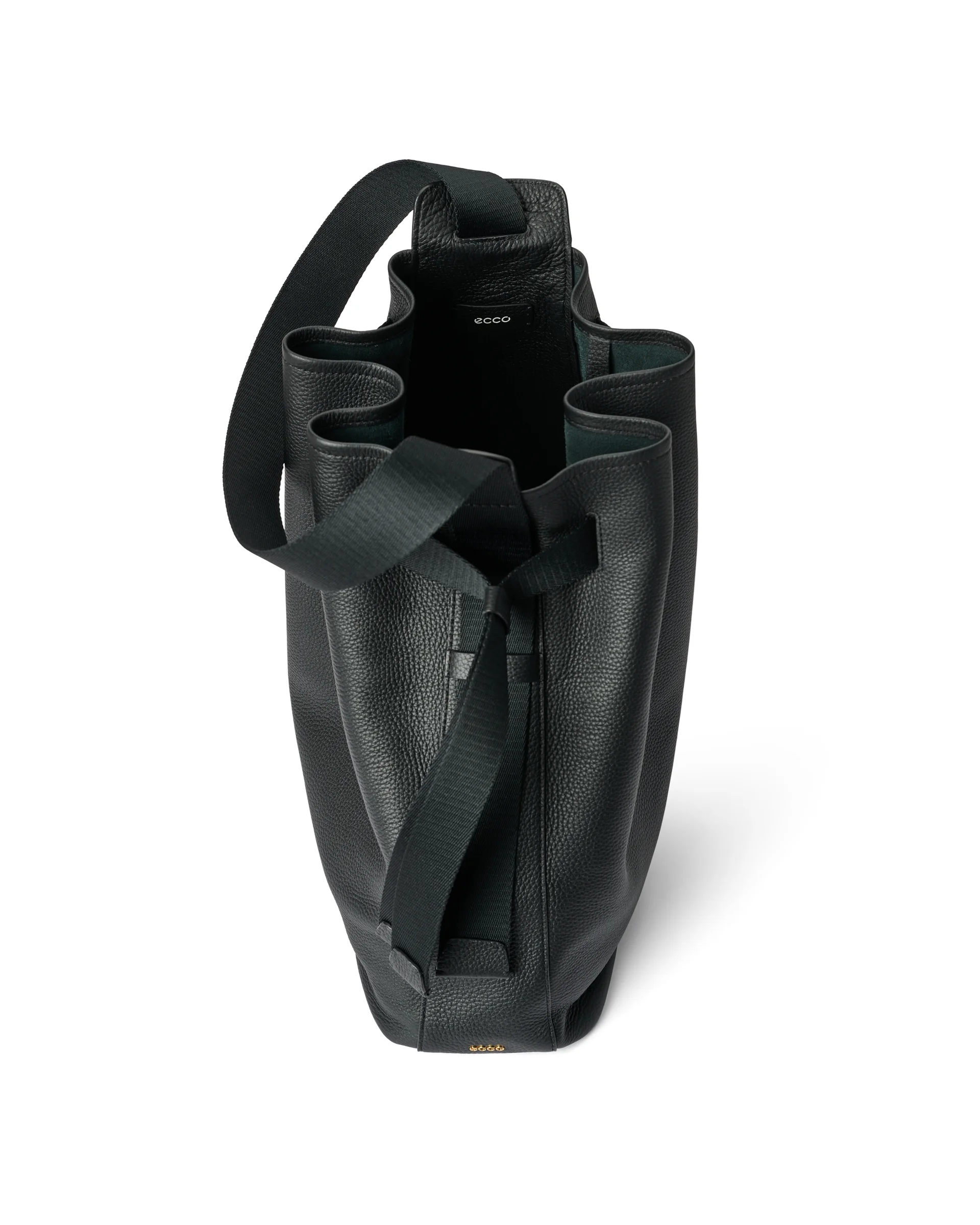 ECCO Sail Bag Hobo-Tasche aus Leder Schwarz 45X36X15 cm