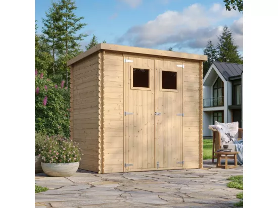 Abri de jardin en bois AVEC SOL TRAITÉ TIMBELA M311+M311G - l204xL142xH200cm/2.22m2