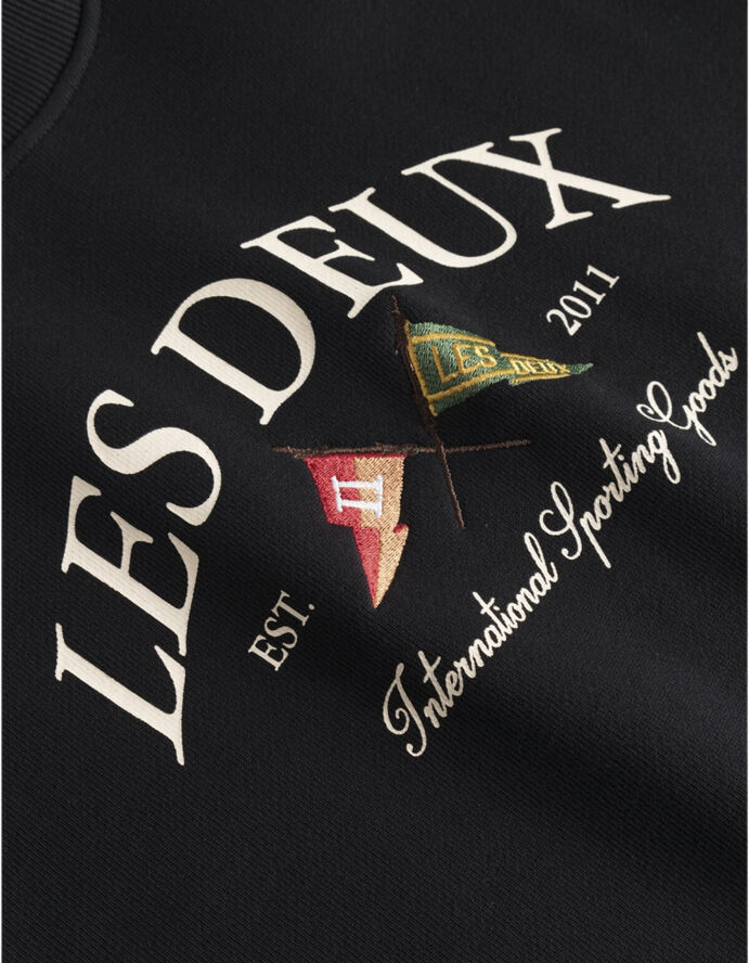 Les Deux Ivy League Sweatshirt Sort