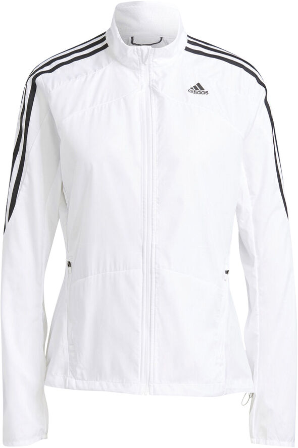 adidas Marathon 3-Stripes løbejakke Hvid
