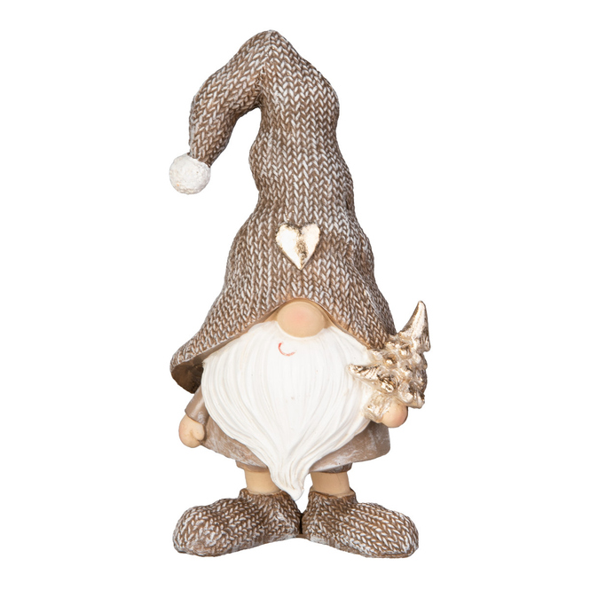 Wichtel stehend mit Laterne oder Baum - ca. 9 x 6,5 x 18 cm - 1 Stück