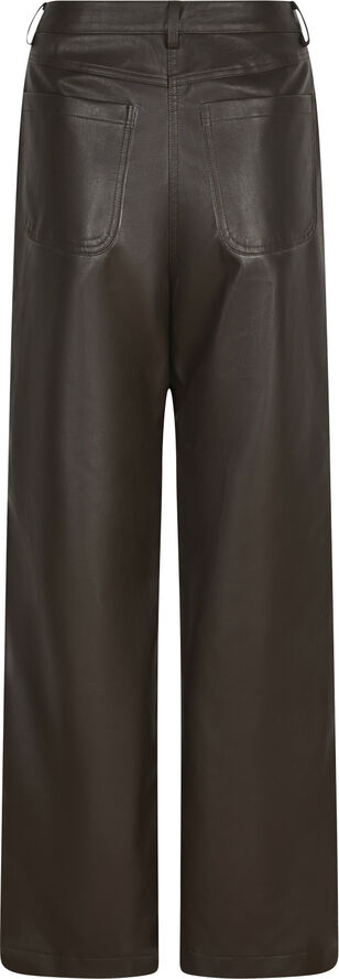 Neo Noir Pinur Faux Leather Pants Dark brown