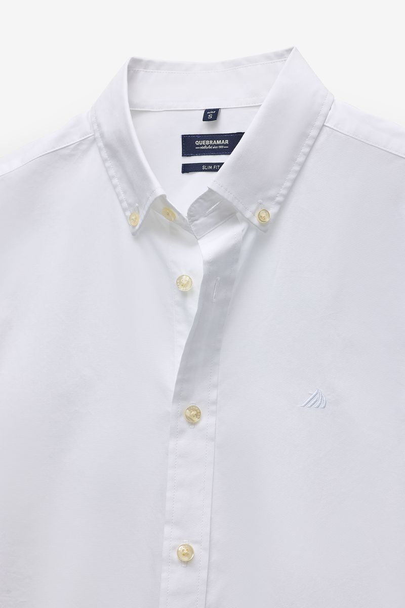 CAMISA BÁSICA EM POPELINA SLIM FIT