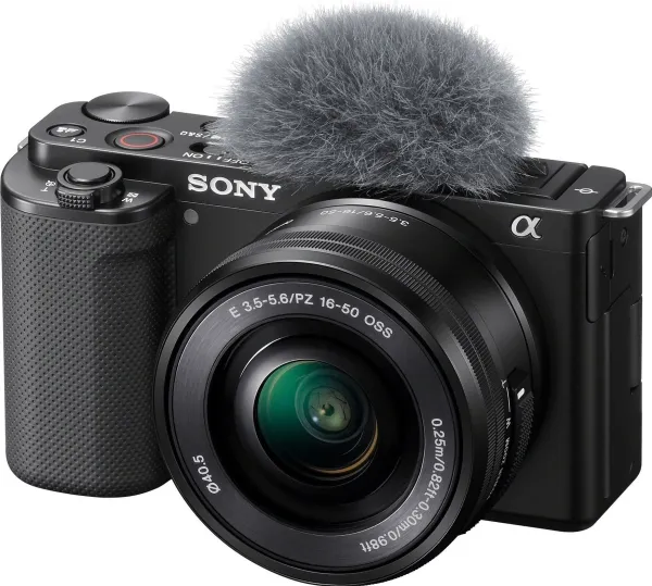Sony a ZV-E10L - Digitalkamera - spejlløst - 24.2 MP - APS-C - 4K / 30 fps - 3x optisk zoom 16-50 mm Power Zoom-objektiv - Wireless LAN, Bluetooth - sort