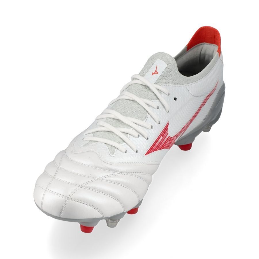 Mizuno Morelia Neo IV Beta Elite SG Charge - Blanc/Radiant Red