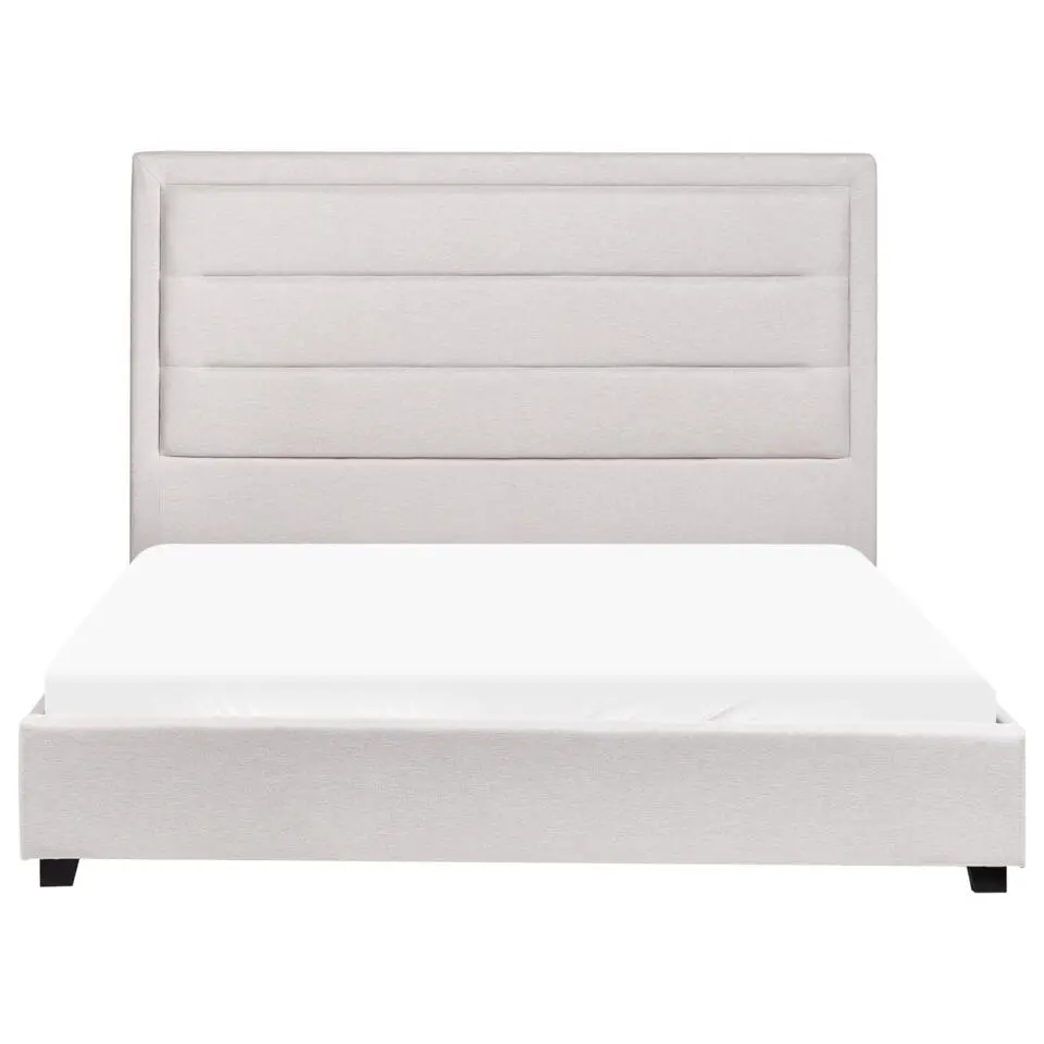 ROUEN - Bed - Lichtbeige - 140 x 200 cm - Polyester