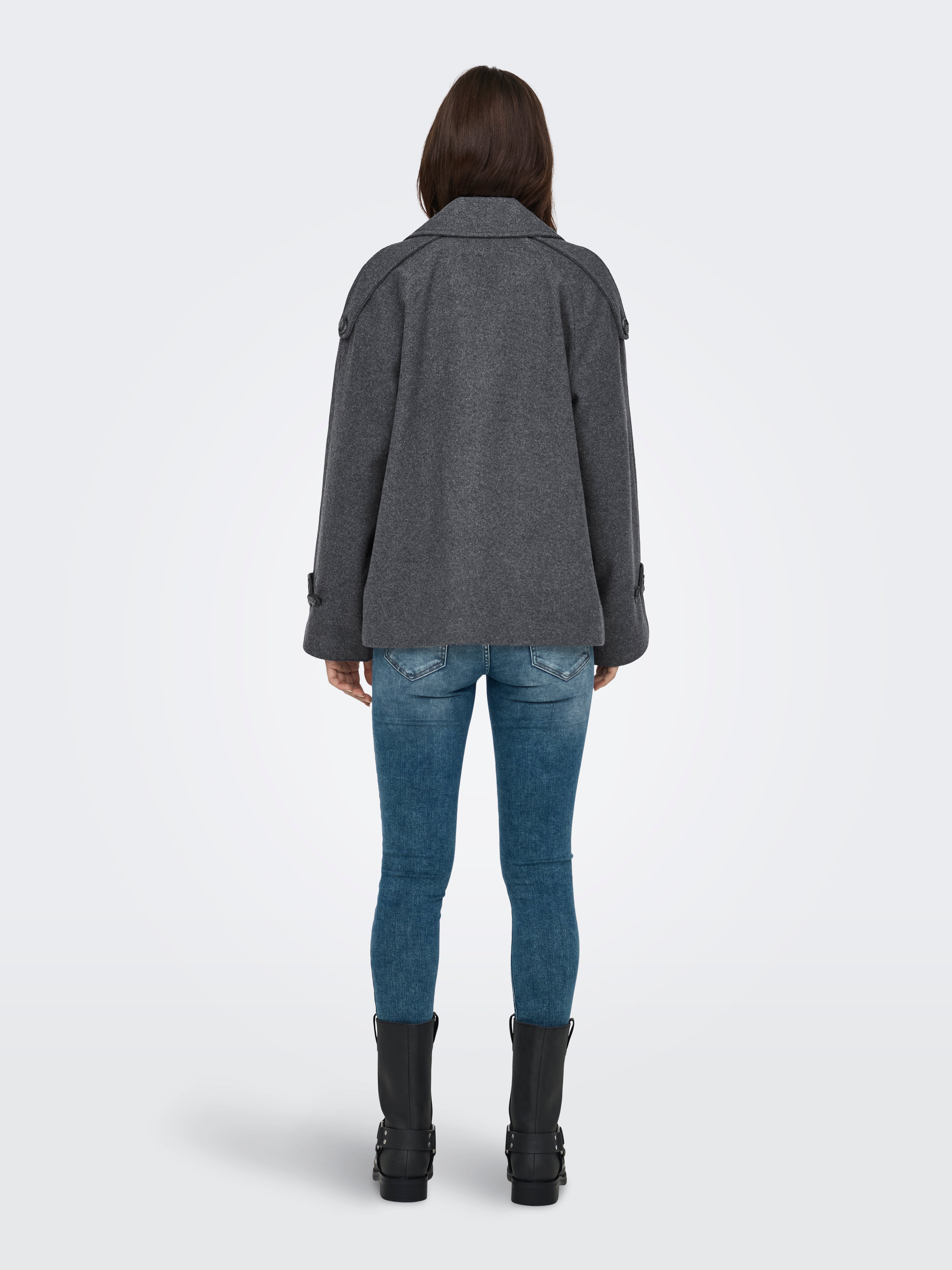 ONLMAISY Trenchcoat Dark Grey Melange