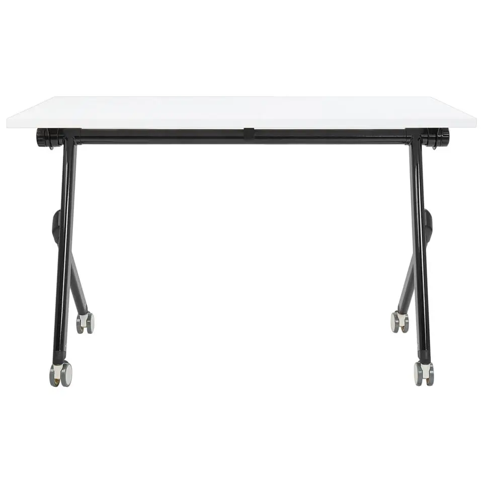 BENDI - Bureau verstelbaar - Wit/Zwart - 120 x 60 cm - Metaal