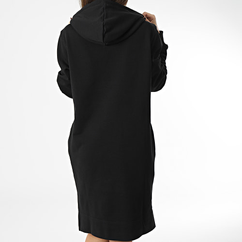 Robe Sweat Capuche Femme Regular Velvet Trim 7100 Noir