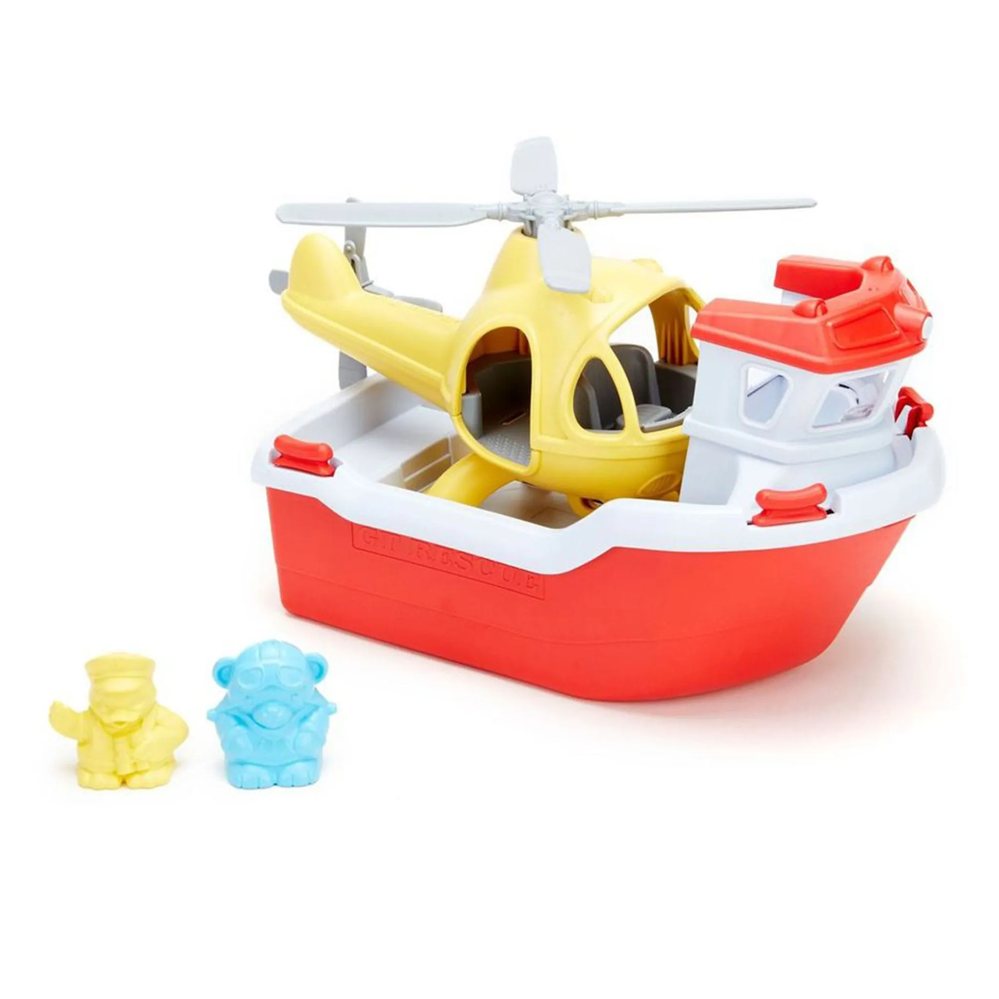 Green Toys Bateau et Hélicoptère