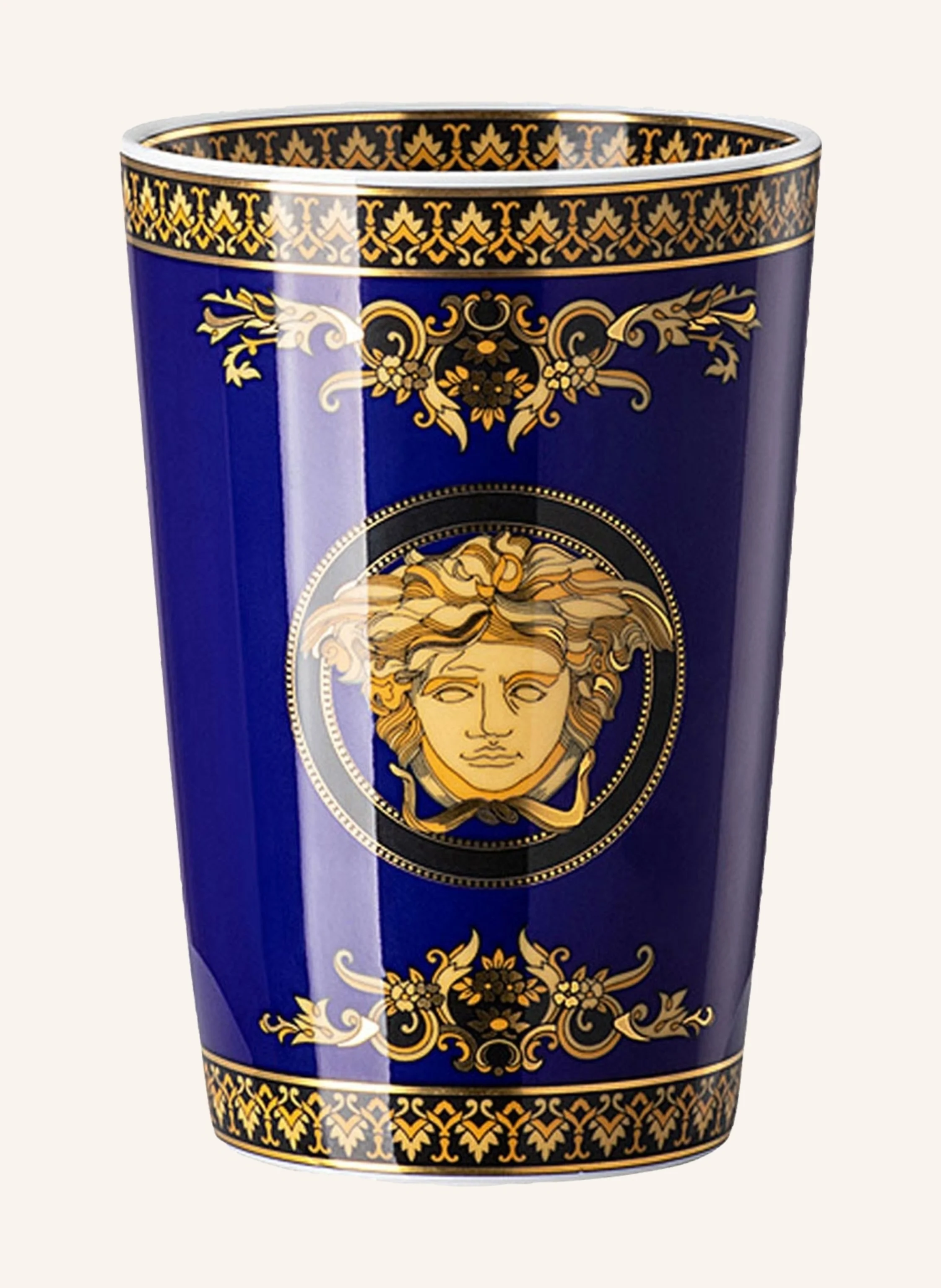 Rosenthal meets VERSACE Tischlicht mit Duftwachs MEDUSA BLUE