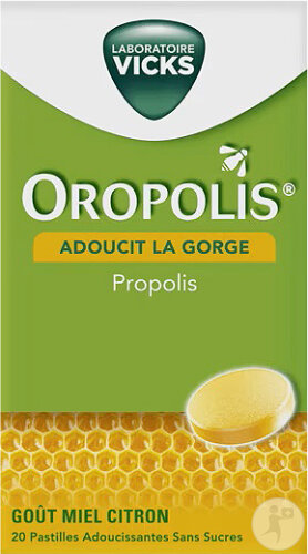Oropolis Propolis Miel Citron 20 Pastilles Adoucissantes