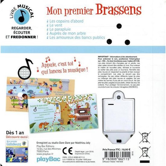 Livre musical Mon premier Brassens   de               PlayBac