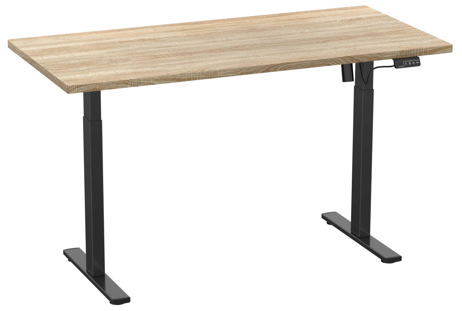 Schreibtisch - Sonoma Eiche-silber - 110 cm - höhenverstellbar