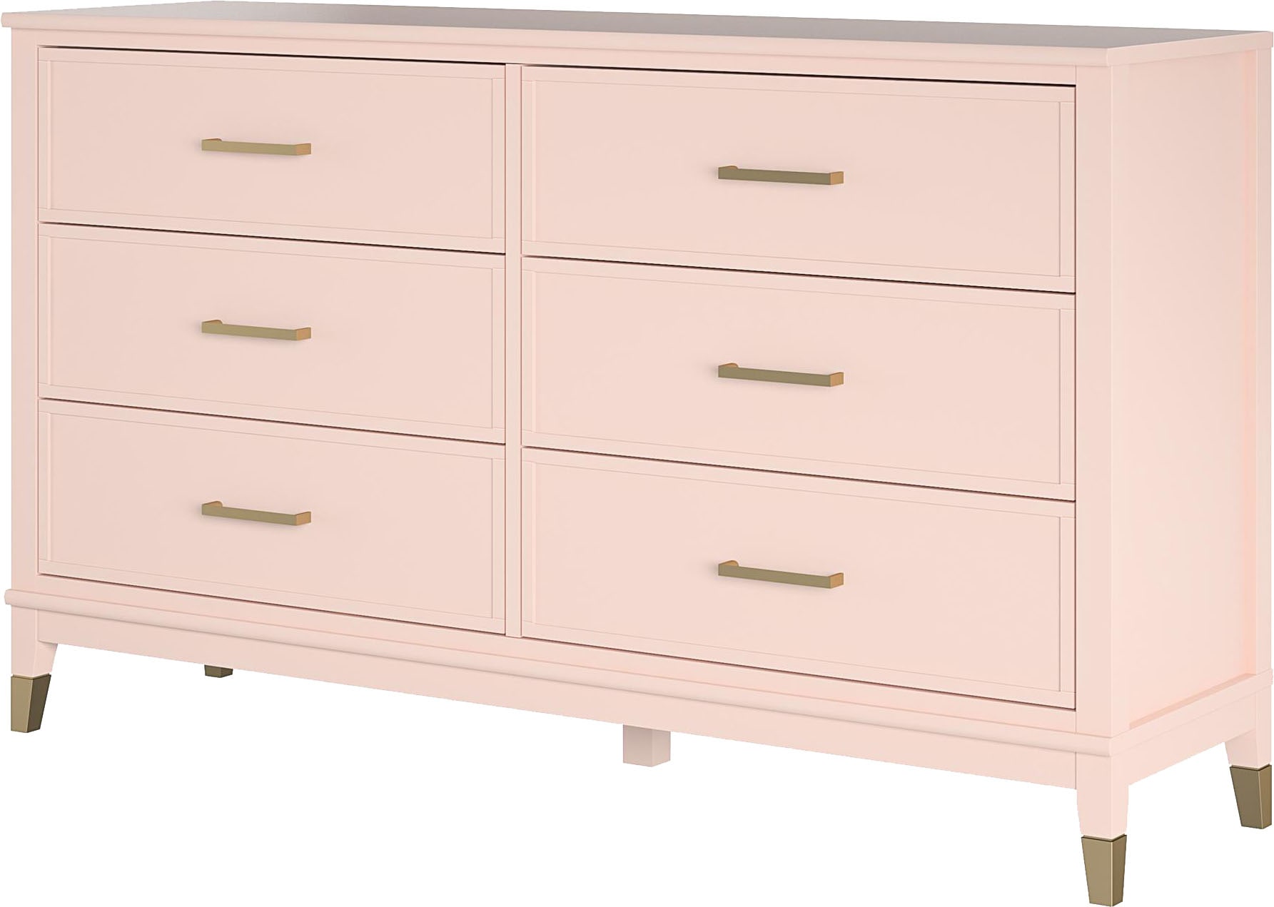 CosmoLiving by Cosmopolitan Kommode »Westerleigh« mit 6 Schubladen, MDF, Beine aus Massivholz, Höhe 85 cm, Breite 145 cm